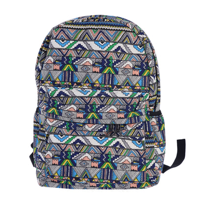 Aztec Print Canvas Backpack