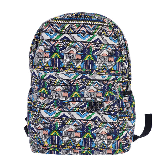 Aztec Print Canvas Backpack