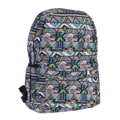 Aztec Print Canvas Backpack