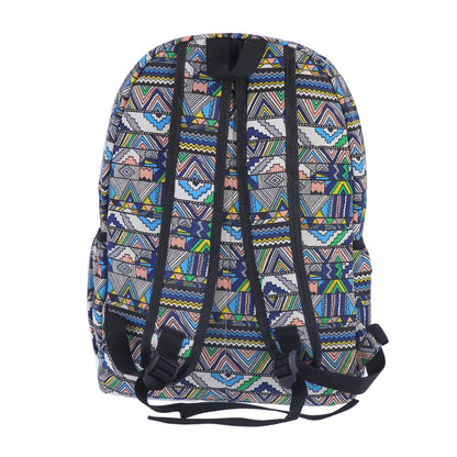 Aztec Print Canvas Backpack