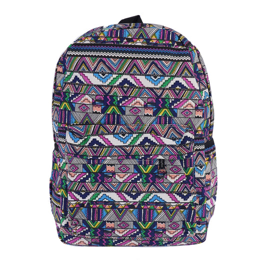 Aztec Print Canvas Backpack
