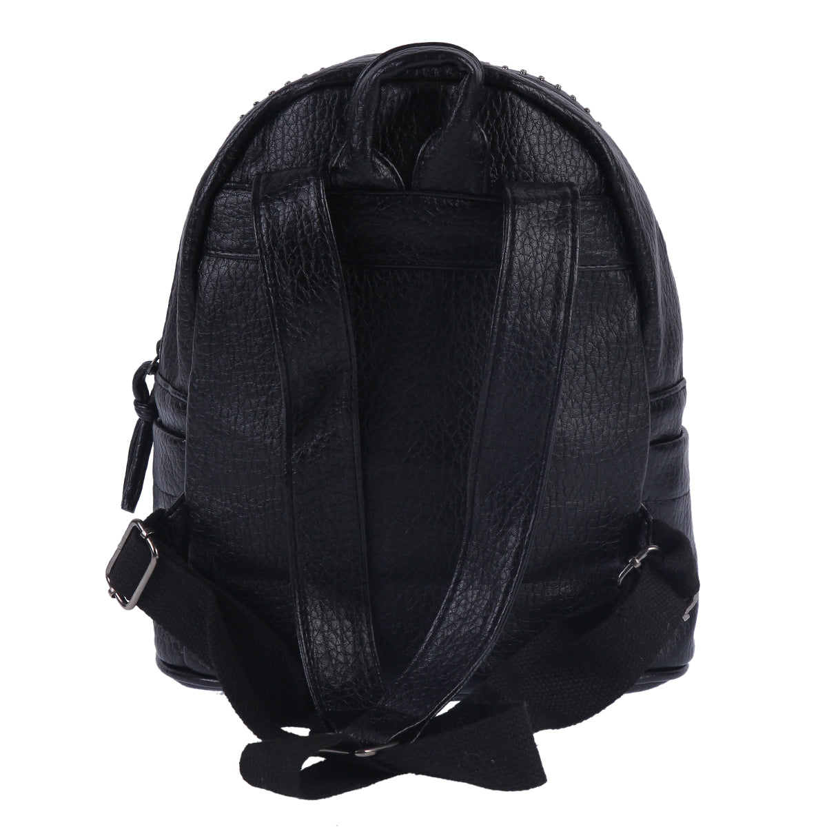 Studded Faux Leather Backpack, Punk Style Mini Daypack