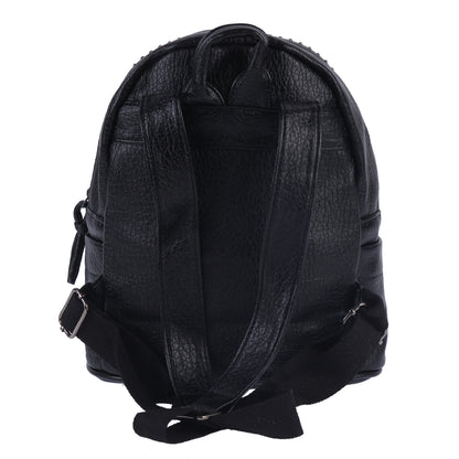 Studded Faux Leather Backpack, Punk Style Mini Daypack